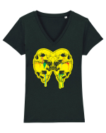 Skull Tricou mânecă scurtă guler V Damă Evoker