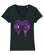 Skull Tricou mânecă scurtă guler V Damă Evoker