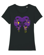 Skull Tricou mânecă scurtă guler larg fitted Damă Expresser