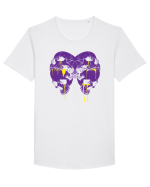 Skull Tricou mânecă scurtă guler larg Bărbat Skater