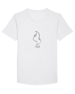 Foc Tricou mânecă scurtă guler larg Bărbat Skater