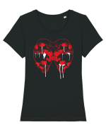 Skull Tricou mânecă scurtă guler larg fitted Damă Expresser