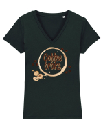 Coffee brake Tricou mânecă scurtă guler V Damă Evoker