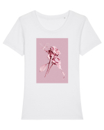 Trandafiri Tricou mânecă scurtă guler larg fitted Damă Expresser