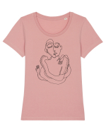 Self embrace Tricou mânecă scurtă guler larg fitted Damă Expresser