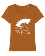 Te văd așa cum ești Tricou mânecă scurtă guler larg fitted Damă Expresser