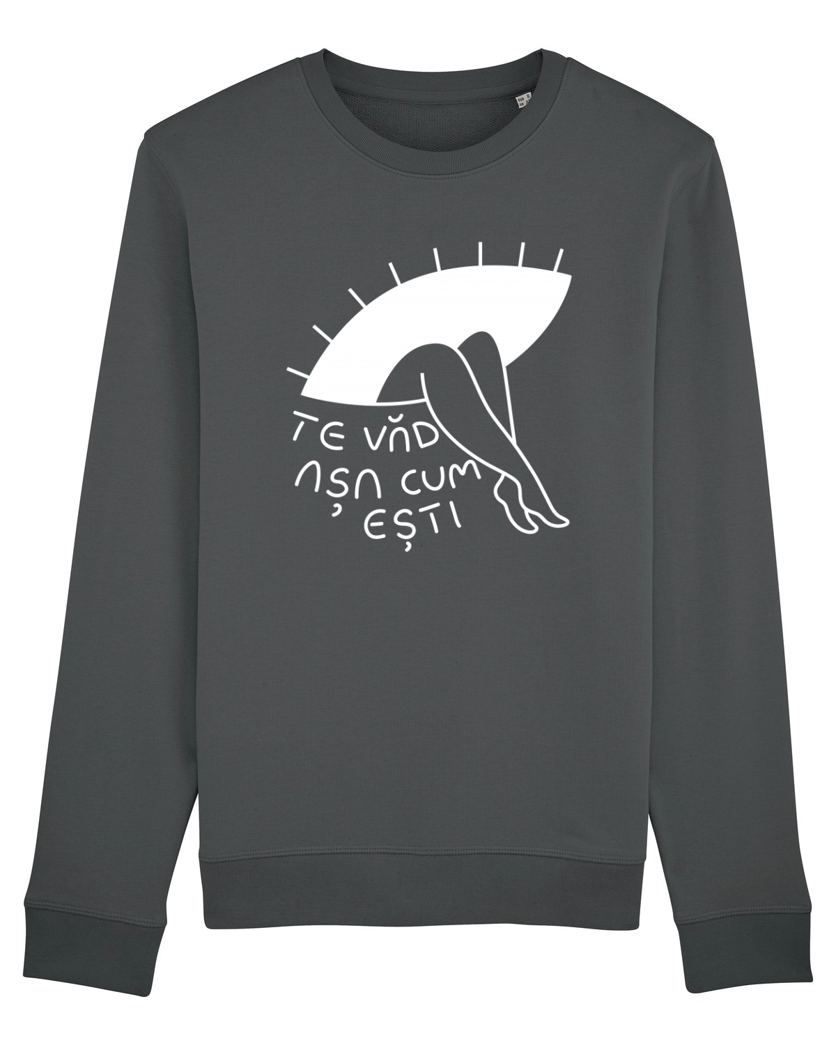 Bluză mânecă lungă Unisex Rise Anthracite