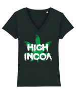 High incoa Tricou mânecă scurtă guler V Damă Evoker