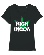 High incoa Tricou mânecă scurtă guler larg fitted Damă Expresser