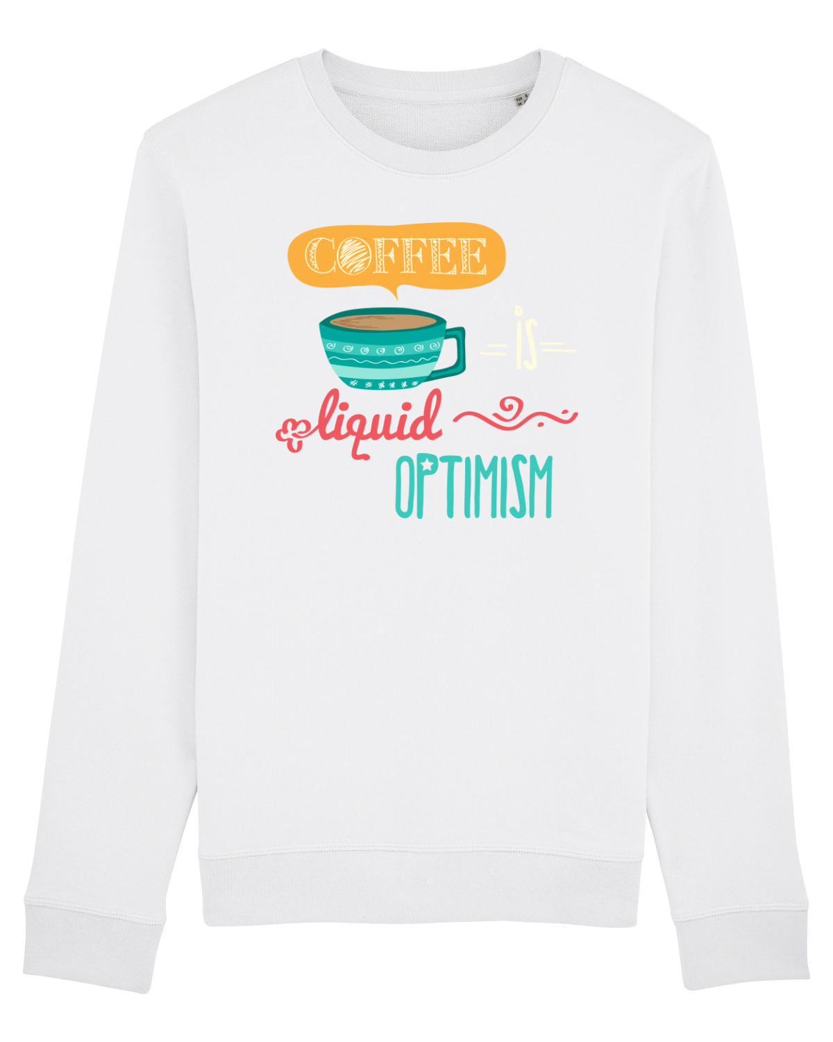 Bluză mânecă lungă Unisex Rise White