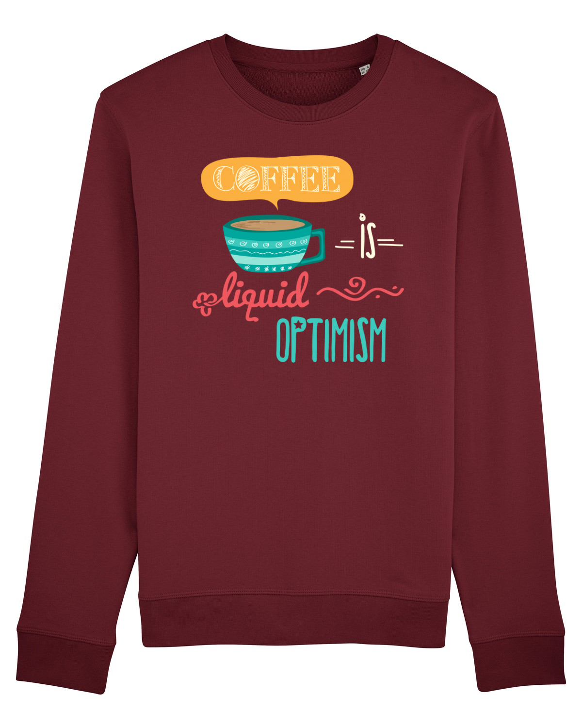 Bluză mânecă lungă Unisex Rise Burgundy