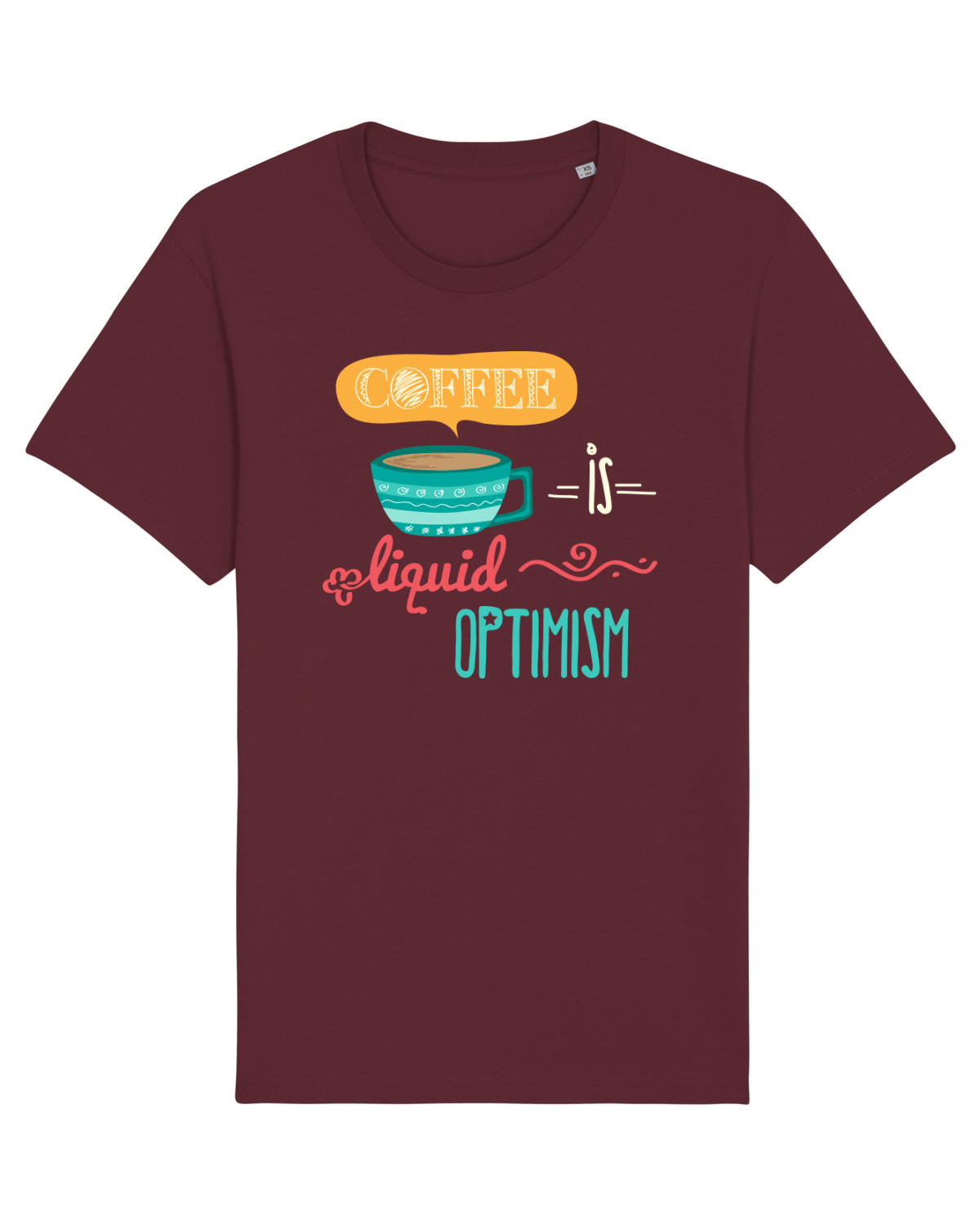 Tricou mânecă scurtă Unisex Rocker Burgundy