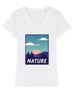 Nature Tricou mânecă scurtă guler V Damă Evoker