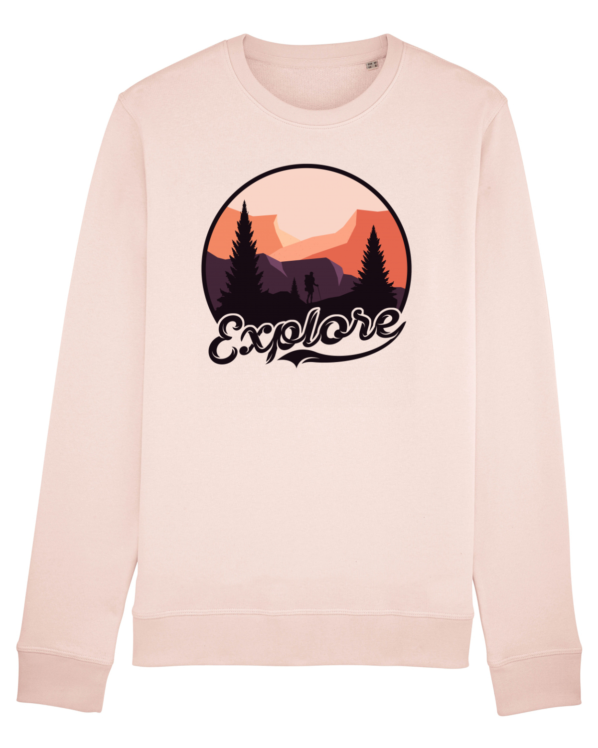 Bluză mânecă lungă Unisex Rise Candy Pink