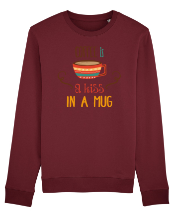 Cafeaua e un sărut într-o ceașcă Burgundy
