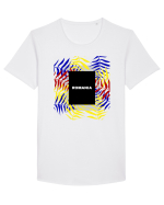 Romania Tricou mânecă scurtă guler larg Bărbat Skater