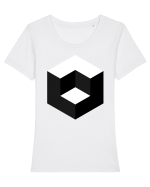 cubinception Tricou mânecă scurtă guler larg fitted Damă Expresser