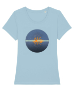 Vulpe in zapada Tricou mânecă scurtă guler larg fitted Damă Expresser