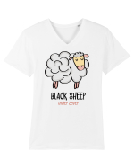 Oaie negră  sub acoperire Tricou mânecă scurtă guler V Bărbat Presenter