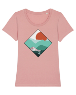 Cabana dintre munti Tricou mânecă scurtă guler larg fitted Damă Expresser
