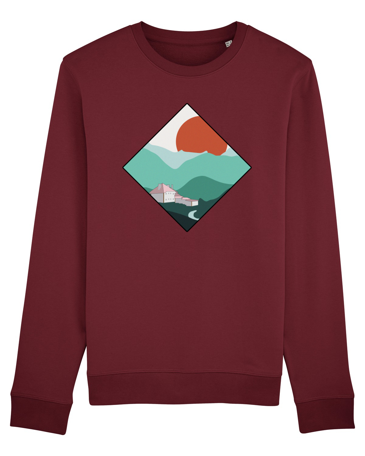 Bluză mânecă lungă Unisex Rise Burgundy