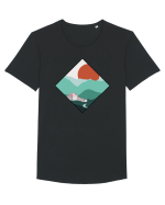 Cabana dintre munti Tricou mânecă scurtă guler larg Bărbat Skater