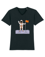 Moon Lander Tricou mânecă scurtă guler V Bărbat Presenter
