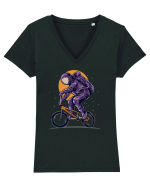 Astro Biker Tricou mânecă scurtă guler V Damă Evoker