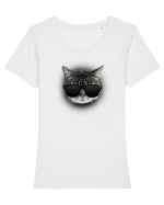 Gangsta cat Tricou mânecă scurtă guler larg fitted Damă Expresser