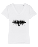 Privirea Tricou mânecă scurtă guler V Damă Evoker