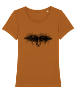 Privirea Tricou mânecă scurtă guler larg fitted Damă Expresser