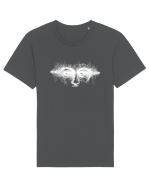 Privirea alb Tricou mânecă scurtă Unisex Rocker