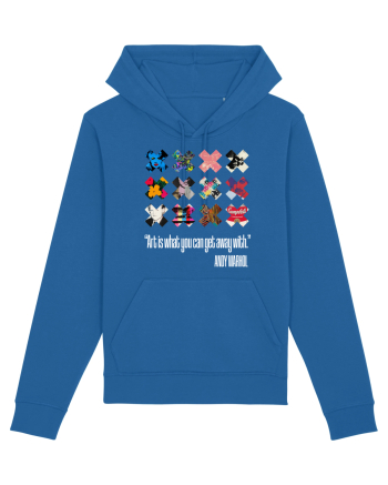 Andy Warhol art on white Royal Blue