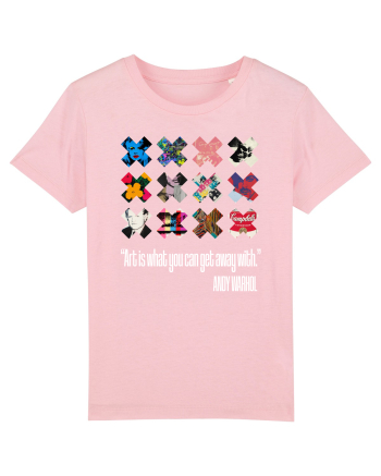 Andy Warhol art on white Cotton Pink