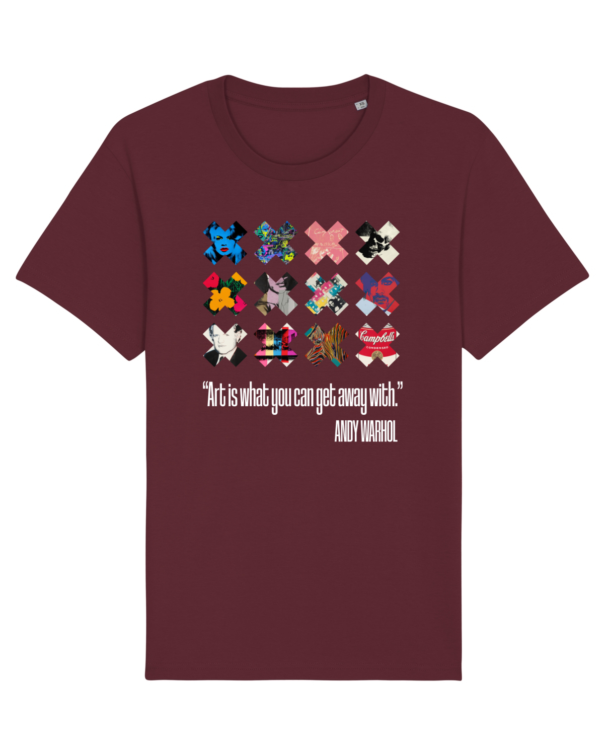Tricou mânecă scurtă Unisex Rocker Burgundy
