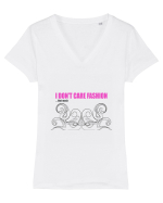 I don't care fashion...that much Tricou mânecă scurtă guler V Damă Evoker