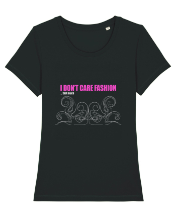 I don't care fashion...that much on white Black