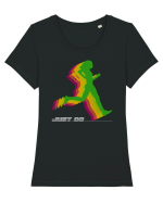 Just go Tricou mânecă scurtă guler larg fitted Damă Expresser