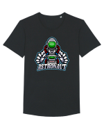 Astronaut Tricou mânecă scurtă guler larg Bărbat Skater