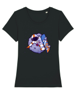 Moon Skater Tricou mânecă scurtă guler larg fitted Damă Expresser