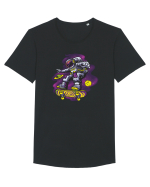 Galaxy Ride Tricou mânecă scurtă guler larg Bărbat Skater