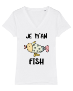 Tricou cu atitudine Tricou mânecă scurtă guler V Damă Evoker