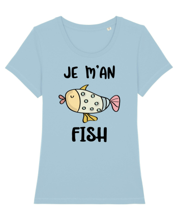 Tricou cu atitudine Sky Blue