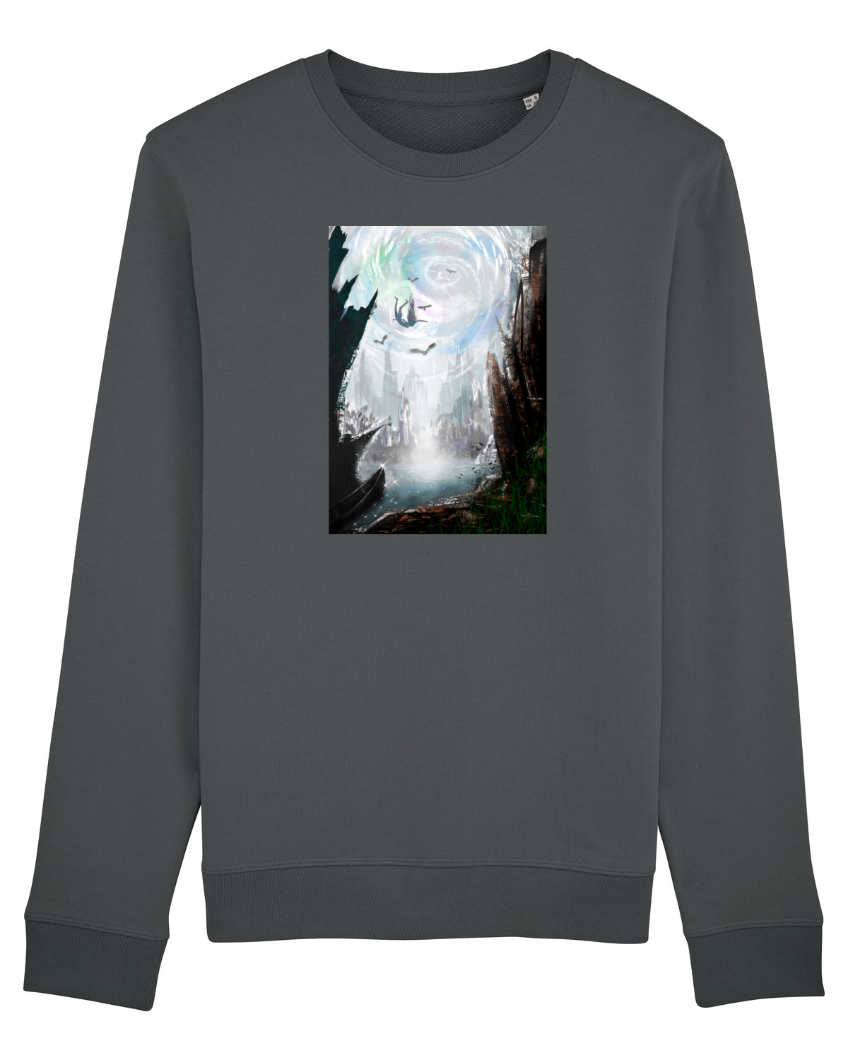 Bluză mânecă lungă Unisex Rise Anthracite