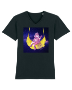Astro Girl Tricou mânecă scurtă guler V Bărbat Presenter