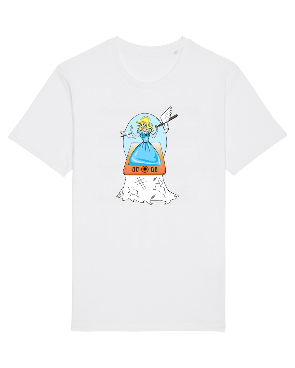 Tricou mânecă scurtă Unisex Rocker White