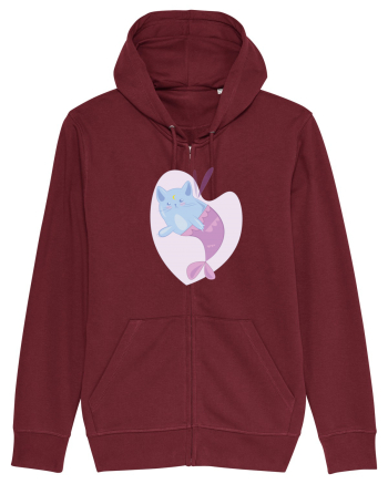 Mermaid Cat Burgundy