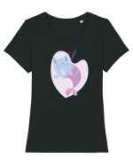 Mermaid Cat Tricou mânecă scurtă guler larg fitted Damă Expresser
