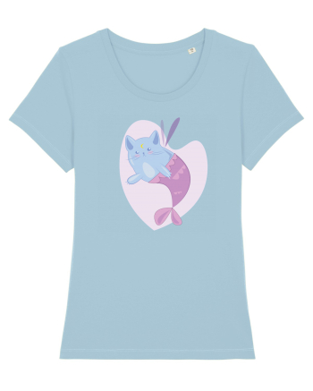 Mermaid Cat Sky Blue