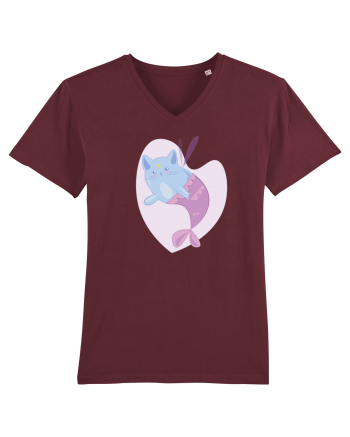 Mermaid Cat Burgundy